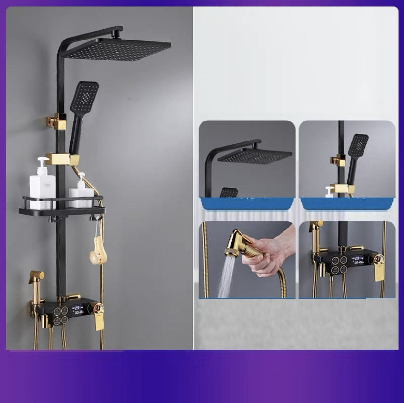 All-copper Wall-mounted Constant Temperature Digital Display Bathroom