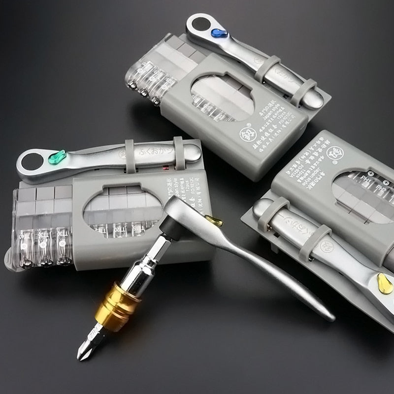 mini Ratchet wrench Screwdriver bit set Multifunctional Special shaped slotted phillips screwdriver hand tools