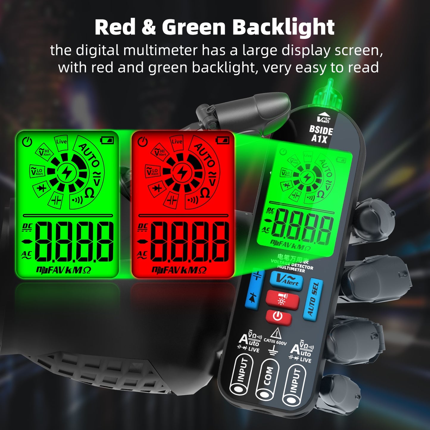 Voltage Tester Digital Voltmeter Non-Contact Electrician Pen Detector Voltmeter Ac Live Wire Test Diode Meter USB Rechargeable