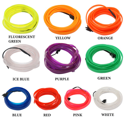 Car Interior Lighting El Cold Light Band Edge Wide Edge Car Atmosphere Lamp 1M2M3M 5M Luminous Line Set