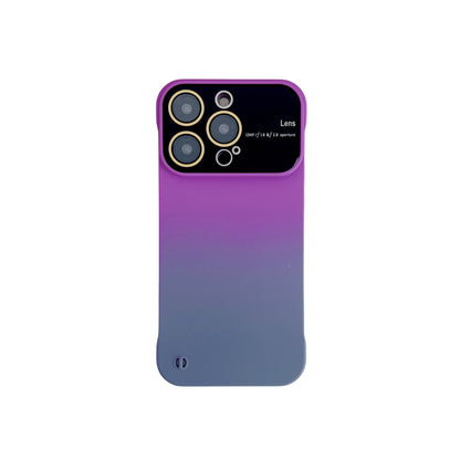 Phone Case Protective Frameless Large Window Hard Gradient Color