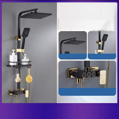 All-copper Wall-mounted Constant Temperature Digital Display Bathroom