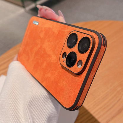Suede Phone Case With Business Lens Film For Anti Drop Protection