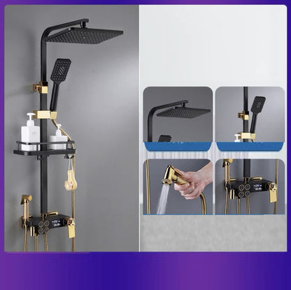All-copper Wall-mounted Constant Temperature Digital Display Bathroom