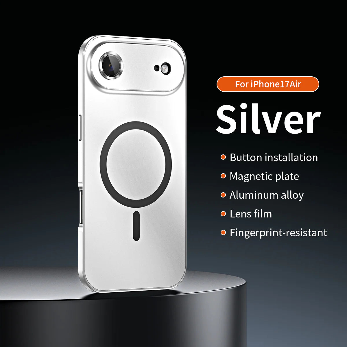 Fashion Aluminum Metal Magnetic Case For iPhone16 17 Pro Max 15Pro 14 13 12 Magsafe Wireless Charging Glass Lens Backboard Cover