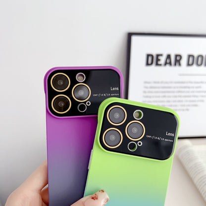 Phone Case Protective Frameless Large Window Hard Gradient Color