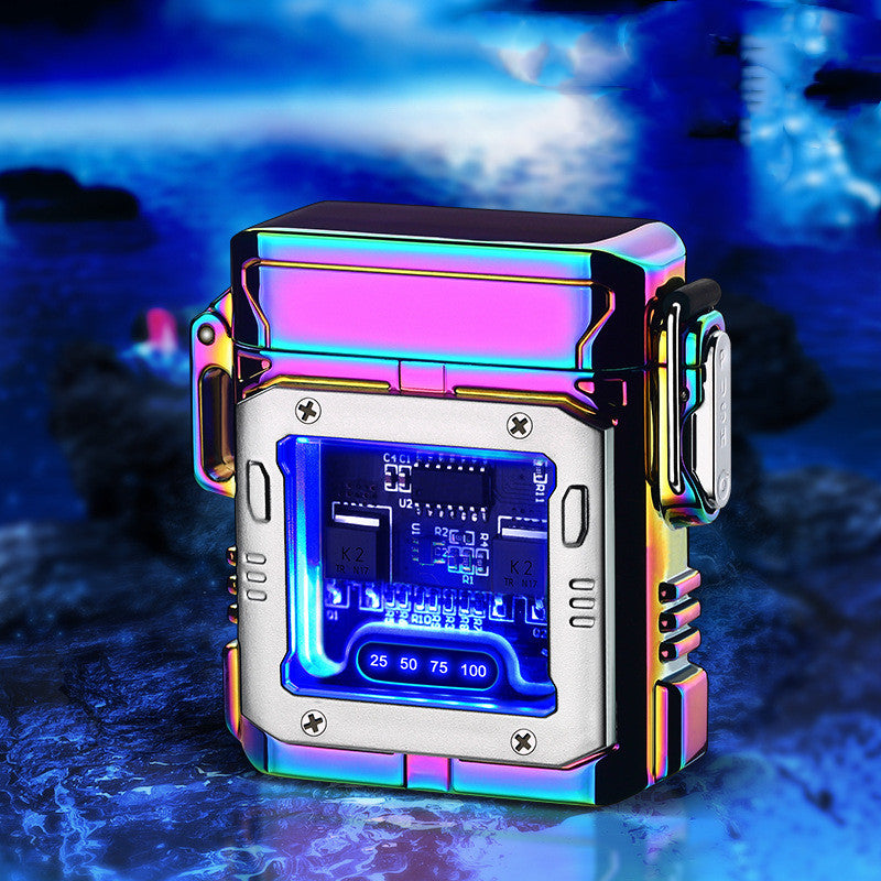 Metal Transparent Shell Electronic Waterproof Lighter