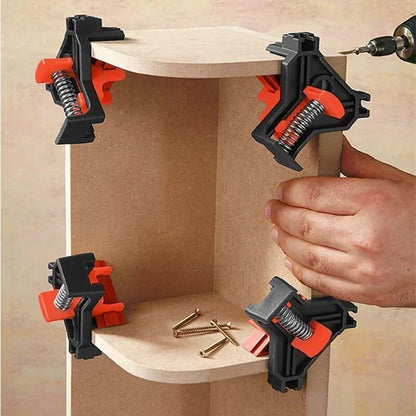 1/4pcs 90 Degree Right Angle Clamp Fixing Clips Picture Frame Corner Clamp Woodworking Hand Tool Pipe Clamp Positioning Fixture