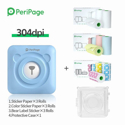 New Arrival 304dpi Mini Pocket Printer Peripage A6 Thermal Photo Printer Color Green Purple Mobile Phone Android IOS Regalo Gift