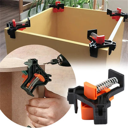 1/4pcs 90 Degree Right Angle Clamp Fixing Clips Picture Frame Corner Clamp Woodworking Hand Tool Pipe Clamp Positioning Fixture