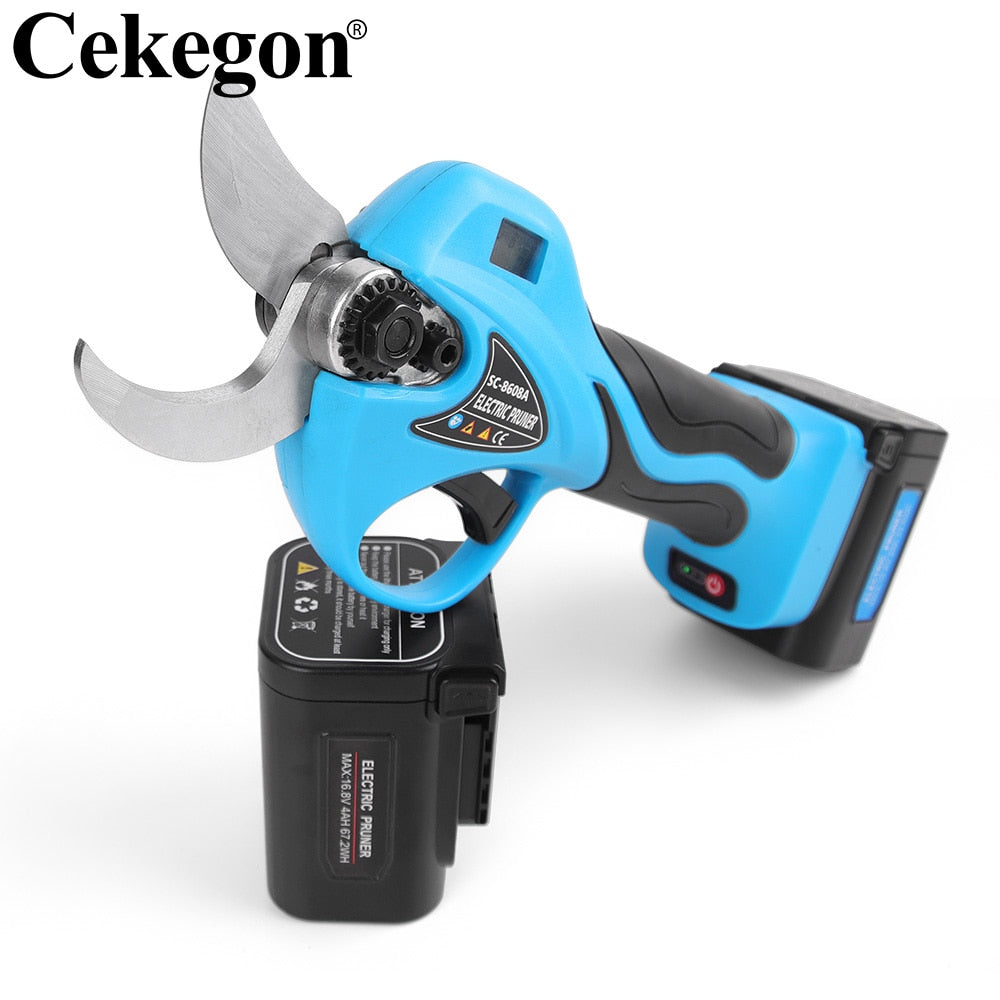 21V Cordless Pruner Brushless Motor Electric Pruning Shear 32mm Efficient Fruit Tree Bonsai Pruning Branches Cutter Tool