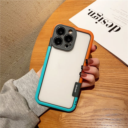 Funda For iPhone 14 13 Pro Max Plus Mini Colorful Soft Silicone Bumper Frame Shockproof Protection Case No Back Border Only Case
