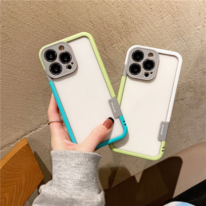 Funda For iPhone 14 13 Pro Max Plus Mini Colorful Soft Silicone Bumper Frame Shockproof Protection Case No Back Border Only Case