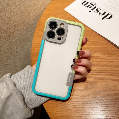 Funda For iPhone 14 13 Pro Max Plus Mini Colorful Soft Silicone Bumper Frame Shockproof Protection Case No Back Border Only Case