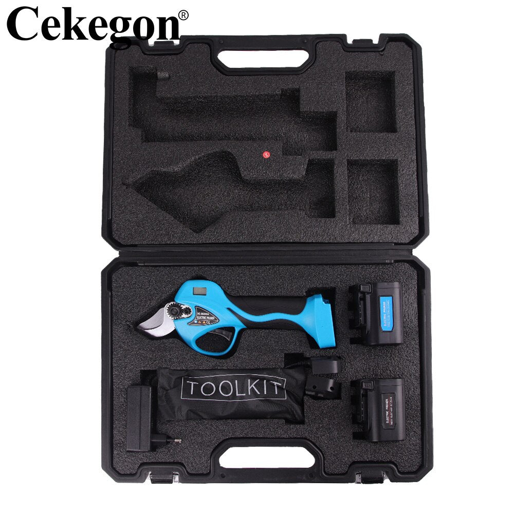 21V Cordless Pruner Brushless Motor Electric Pruning Shear 32mm Efficient Fruit Tree Bonsai Pruning Branches Cutter Tool