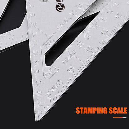 RONGPRO TriangleRuler 7inch Aluminum Alloy Angle Protractor Speed Metric Square Measuring Ruler For Building Framing ToolsGauges