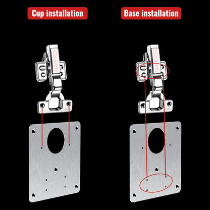 NAIERDI 1/2/4/8PCS Hinge Repair Plate Resistant Stainless Steel Furniture Mounted Plate Cabinet Door Hinges Repair Mount Tool
