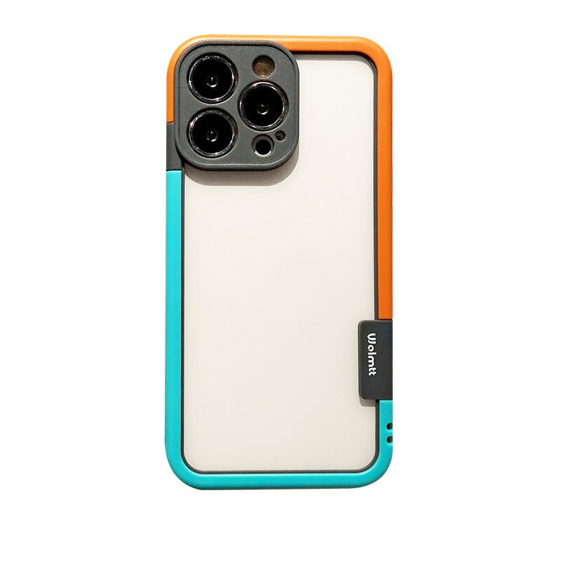 Funda For iPhone 14 13 Pro Max Plus Mini Colorful Soft Silicone Bumper Frame Shockproof Protection Case No Back Border Only Case