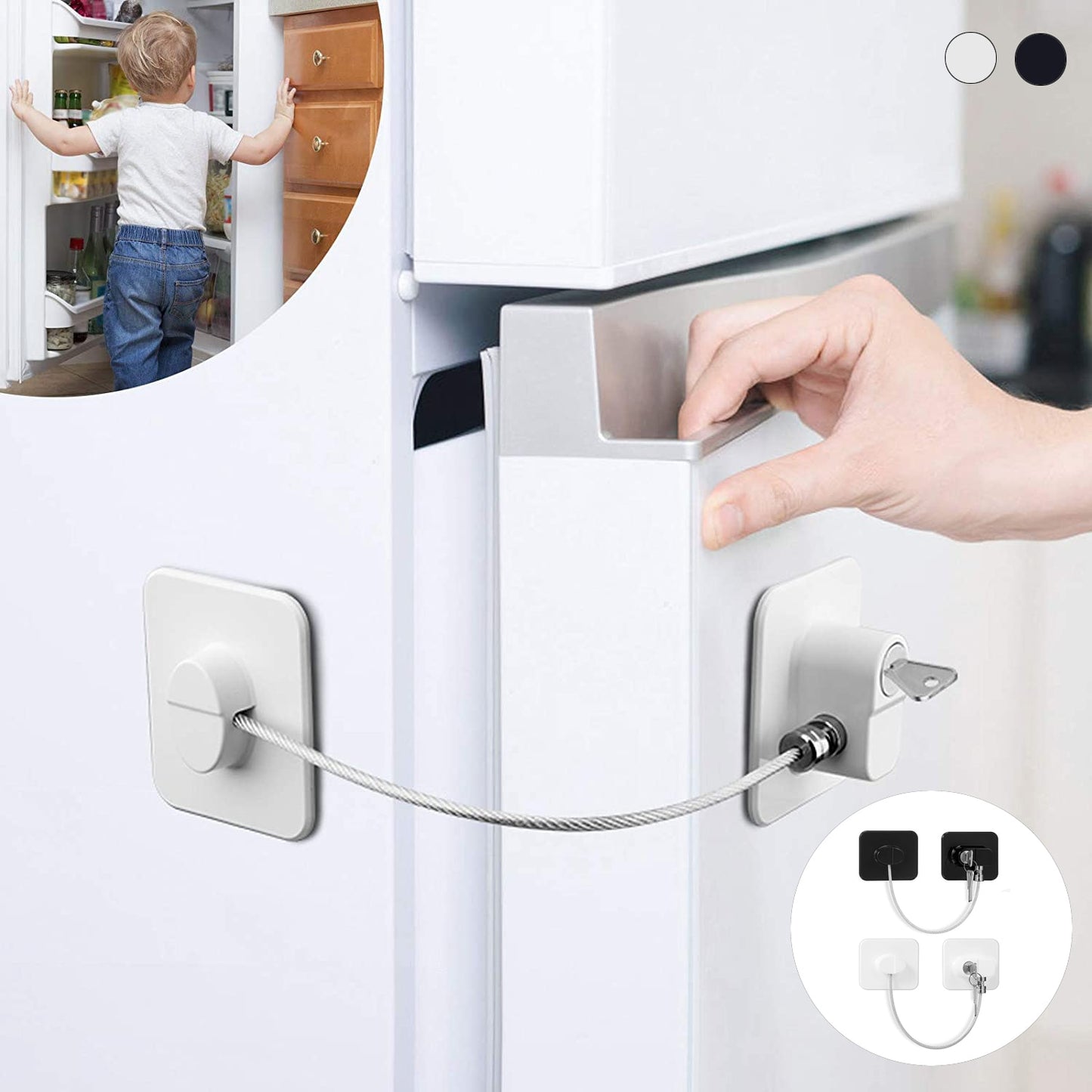 1PCS Baby Safety Refrigerator Lock With Keys or Coded Lock Infant Security Cabinet Locks Sliding Closet Door Locks