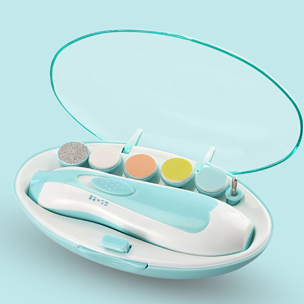 Kids Baby Nail Trimmer Electric Baby Manicure Pedicure Nail Clippers Cutter Scissors Care Set New Born