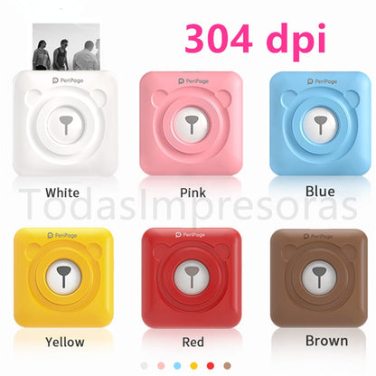 New Arrival 304dpi Mini Pocket Printer Peripage A6 Thermal Photo Printer Color Green Purple Mobile Phone Android IOS Regalo Gift
