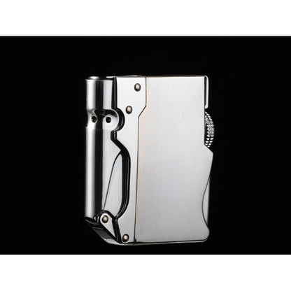 2022 Mechanical Design Metal Flashlight Mirror Lighter Flameless Straight Windproof Cigarette Lighter Inflatable Butane Lighter