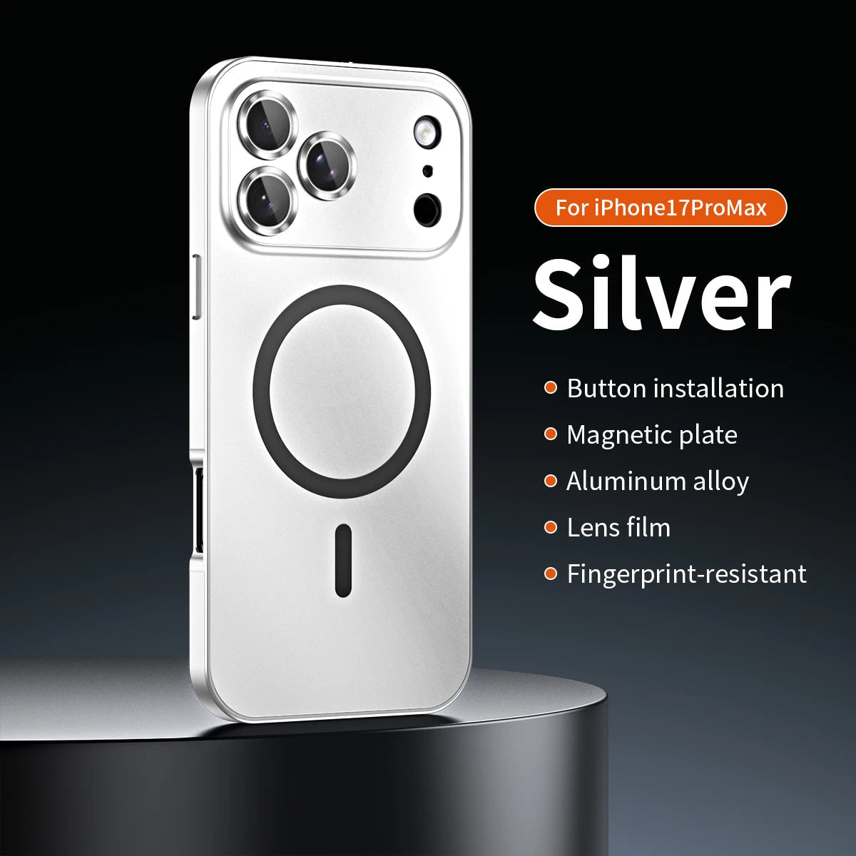 Fashion Aluminum Metal Magnetic Case For iPhone16 17 Pro Max 15Pro 14 13 12 Magsafe Wireless Charging Glass Lens Backboard Cover