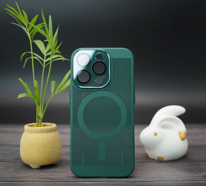 Crystal Fine Hole Heat Dissipation Magnetic Suction Phone Case