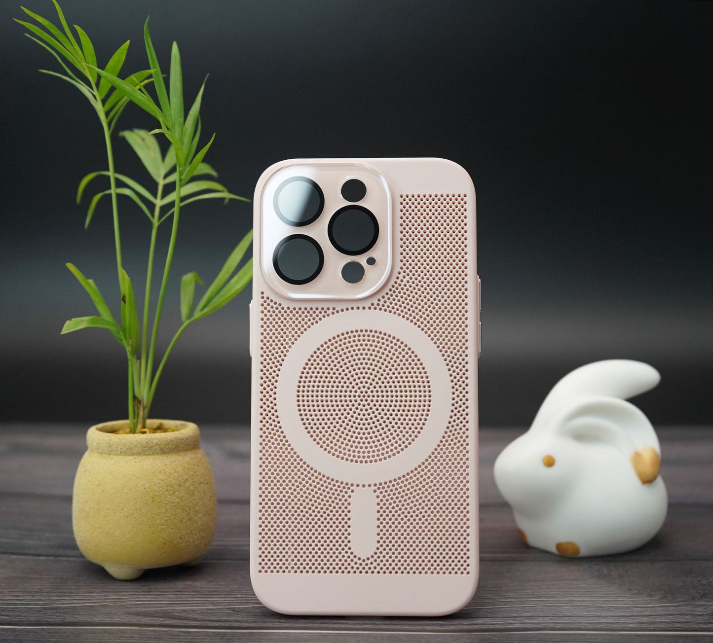 Crystal Fine Hole Heat Dissipation Magnetic Suction Phone Case