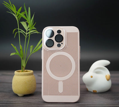 Crystal Fine Hole Heat Dissipation Magnetic Suction Phone Case