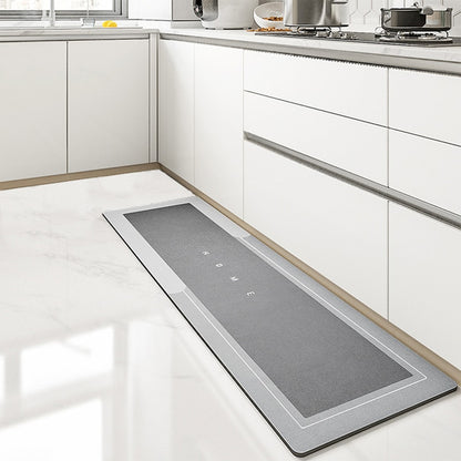 New Tech Super Absorbent Kitchen Mat Diatom Mud Pad Bathroom Pad Anti-Slip Carpet Mats Wipeable Wash Long Strip Carpet