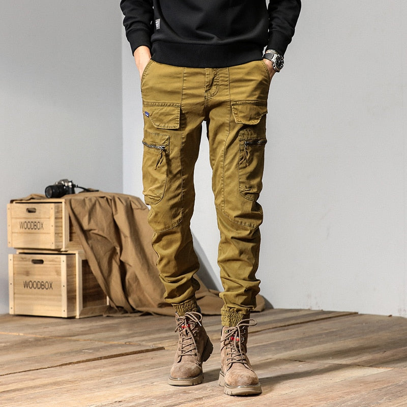 Joggers Cargo Pants Men Casual Y2k MultiPocket Male Trousers Sweatpants Streetwear Techwear Tactical Track Sport Green Pants Men