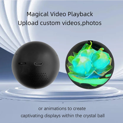 Customizable video glass ball