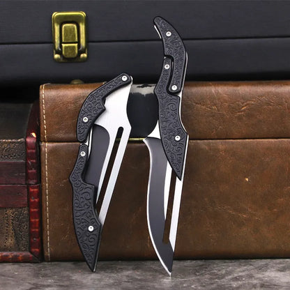 Damascus Steel Folding Tactical Knife