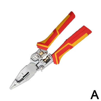 9-In-1 Stripping Pliers with Voltage Tester Versatile Wire Stripping Pliers With Electricity Measurement Cutting Crimping Pliers