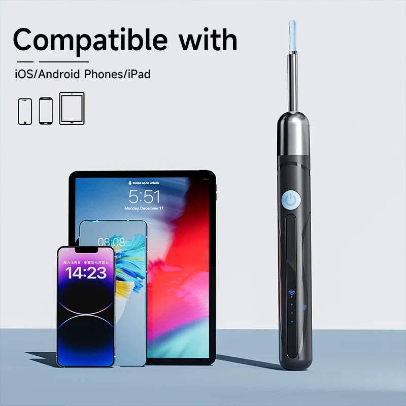 WiFi Ear Camera 1080P with Earwax Removal Tool – iOS & Android Compatible