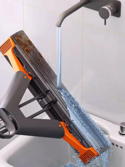 Collodion Mop Foldable Water Free Hand Washing Squeeze Cotton Head Replace Home Tiles Wood Household Cleaning Wringer Mopping