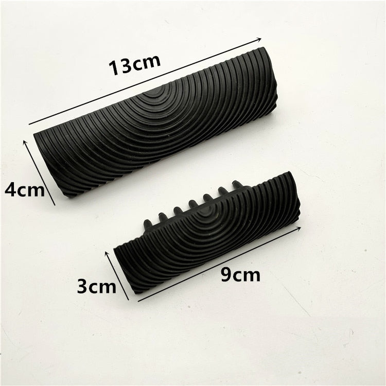 Rubber Roller Brush Imitation Wood Wall Painting Machine DIY Texture Roller Art Paint Brush for Home Decoration Painting Tools