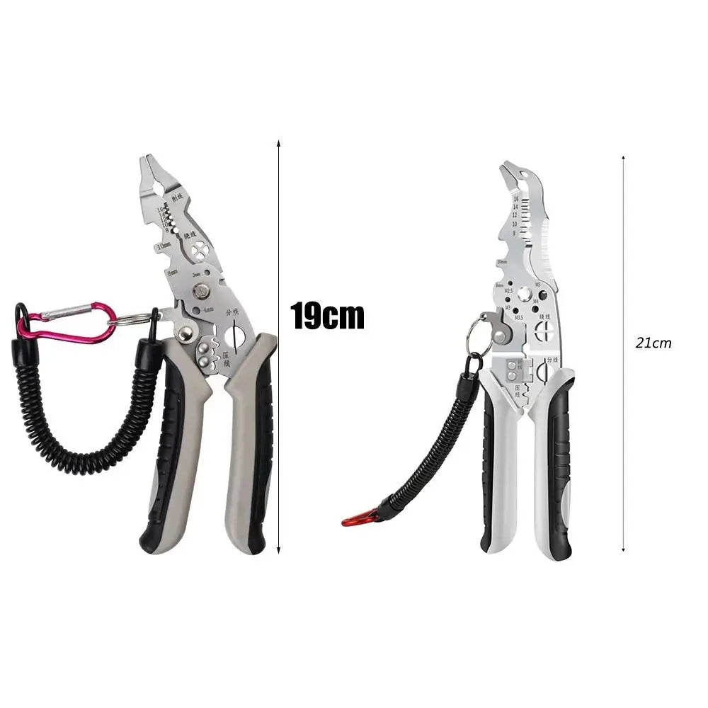 Multifunctional Wire Strippers Portable Elbow Cutting Crimping Splitting Wire Stripper Tool Wire Pliers