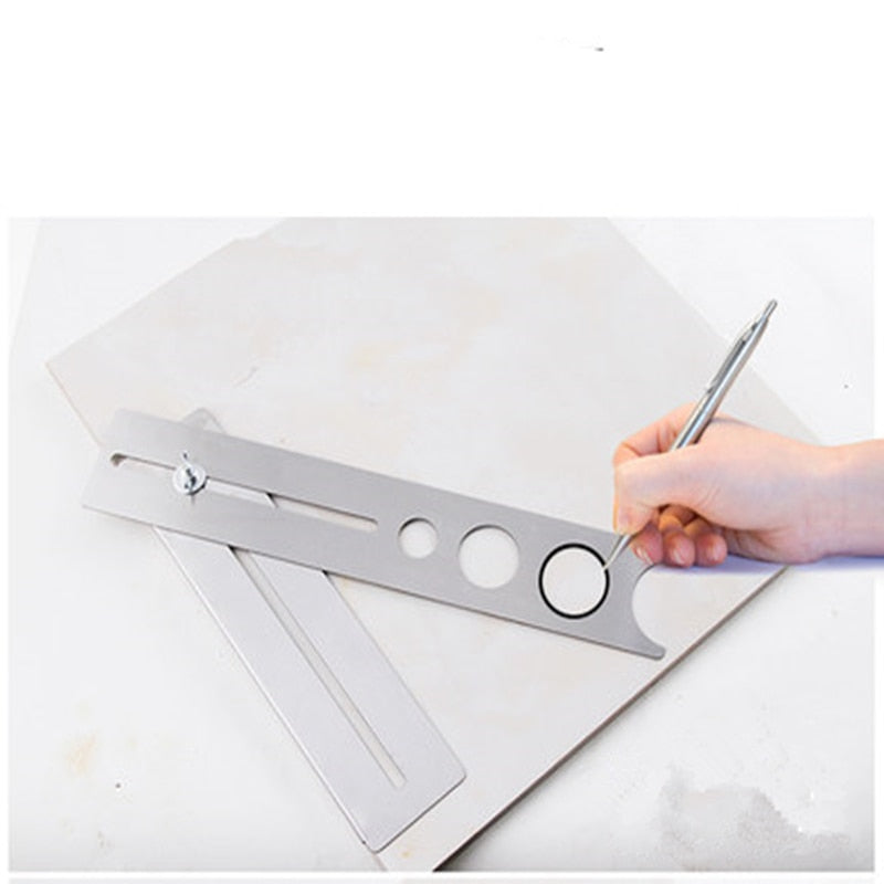 New Adjustable Tile Locator To Wall Marking Position Ruler Ceramic Hole Cutter Tile Drill Marble Opener Construction Tool