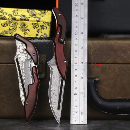 Damascus Steel Folding Tactical Knife