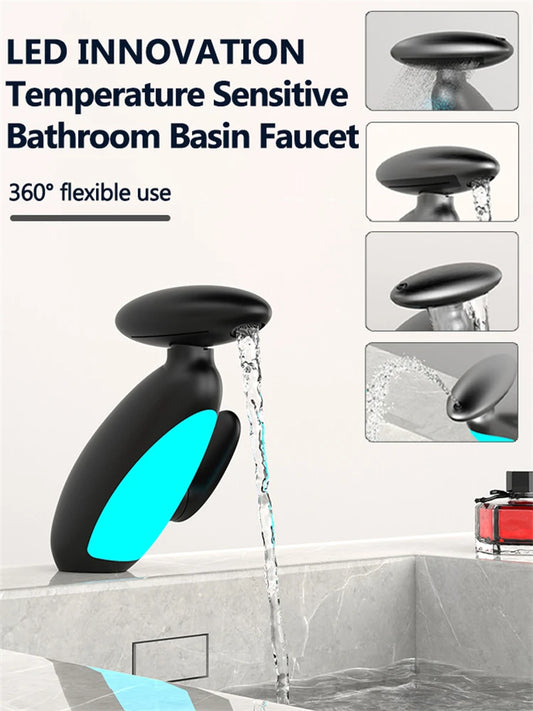 LED Pull-Out Basin Faucet – 360° Flexible Use
