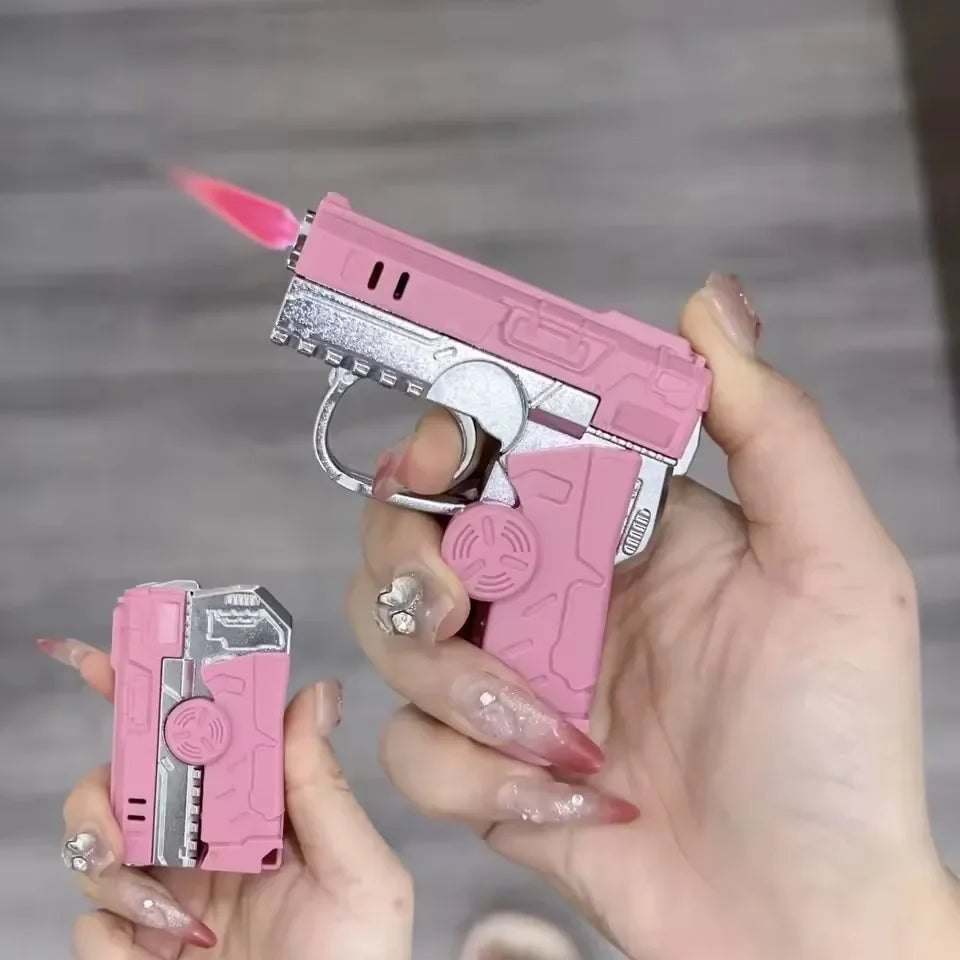 Metal Folding Laser Gun Style Lighter