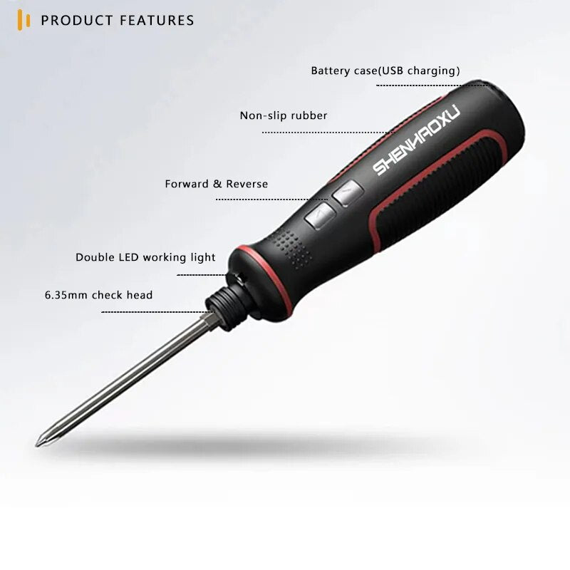 Super Torque Mini Electric Screwdriver Mini Drill 4.2v 2000mah Lithium Battery Replace Traditional Screwdriver  Power Tools LED