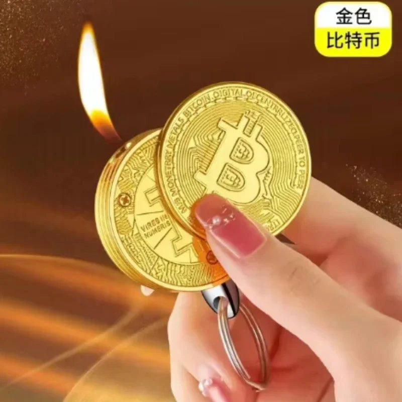 New Mini Coin Rotating Gyro Lighter