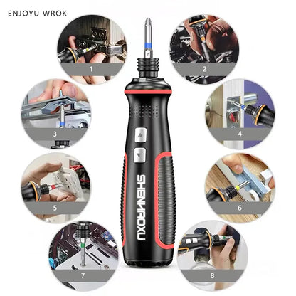 Super Torque Mini Electric Screwdriver Mini Drill 4.2v 2000mah Lithium Battery Replace Traditional Screwdriver  Power Tools LED