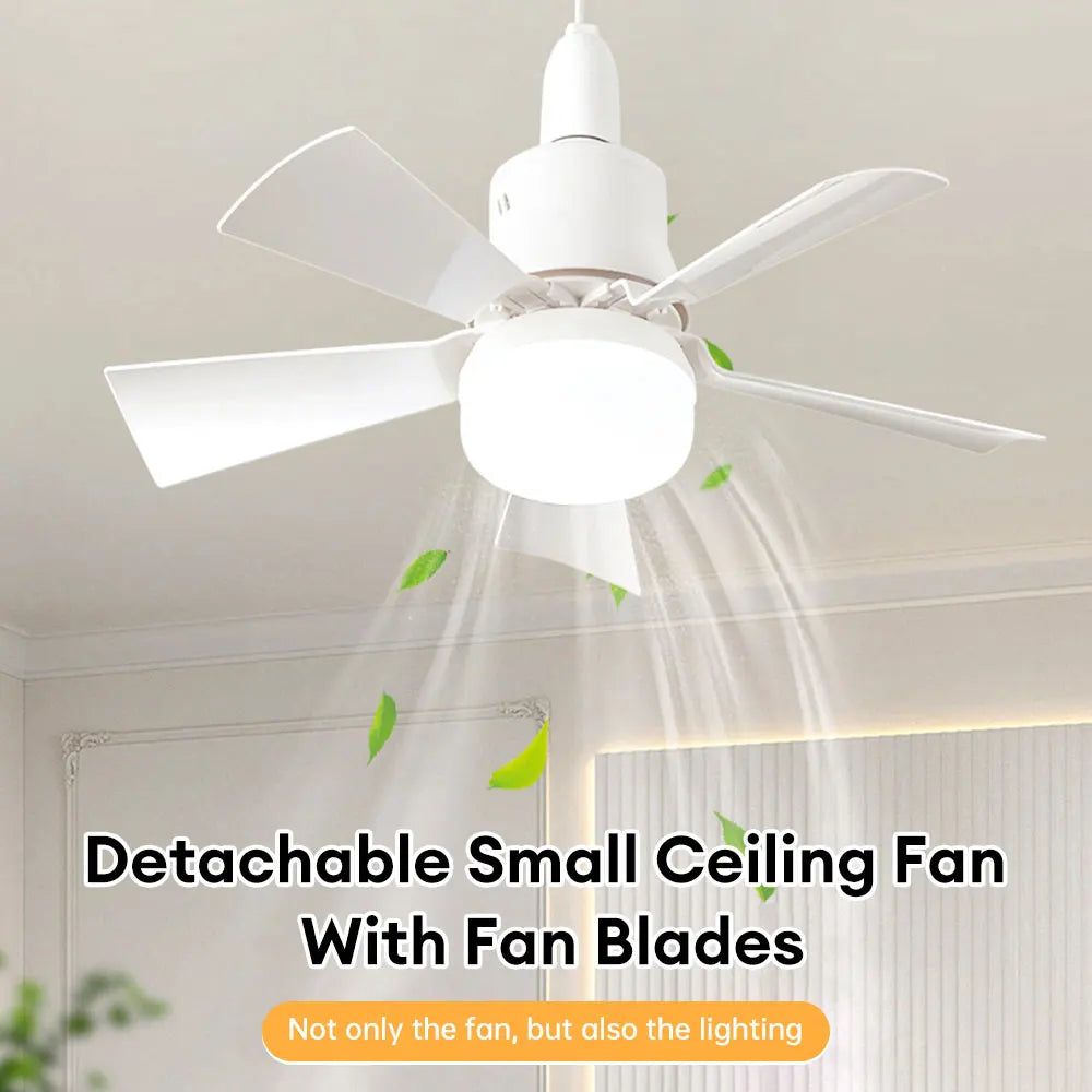 E27 Remote Control Large Size Fan Lamp with LED Lights Dimmable Mount Light Ceiling Fans for Bedroom Living Room Decoration