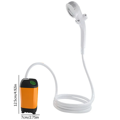 Outdoor Electric Shower IPX7 Waterproof Portable Electric Camping Shower Travel Beach Electric Shower Pump for Camping/Hiking