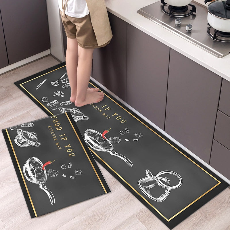 Fashion Simple Nordic Style Kitchen Mat Floor Carpet House Hold Long Strip Door Modern Home Decor