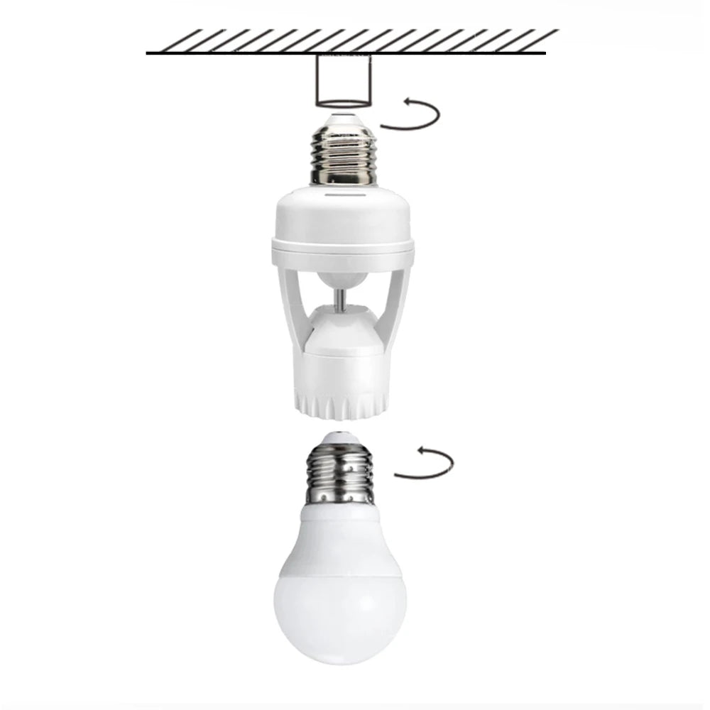 Motion Sensor Light Socket Smart Sensor Light Switch LED PIR Infrared Motion Sensor Detection E27 Light Bulb Auto Light Control